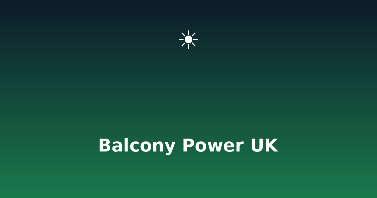 UK Building Regulations for Balcony Solar