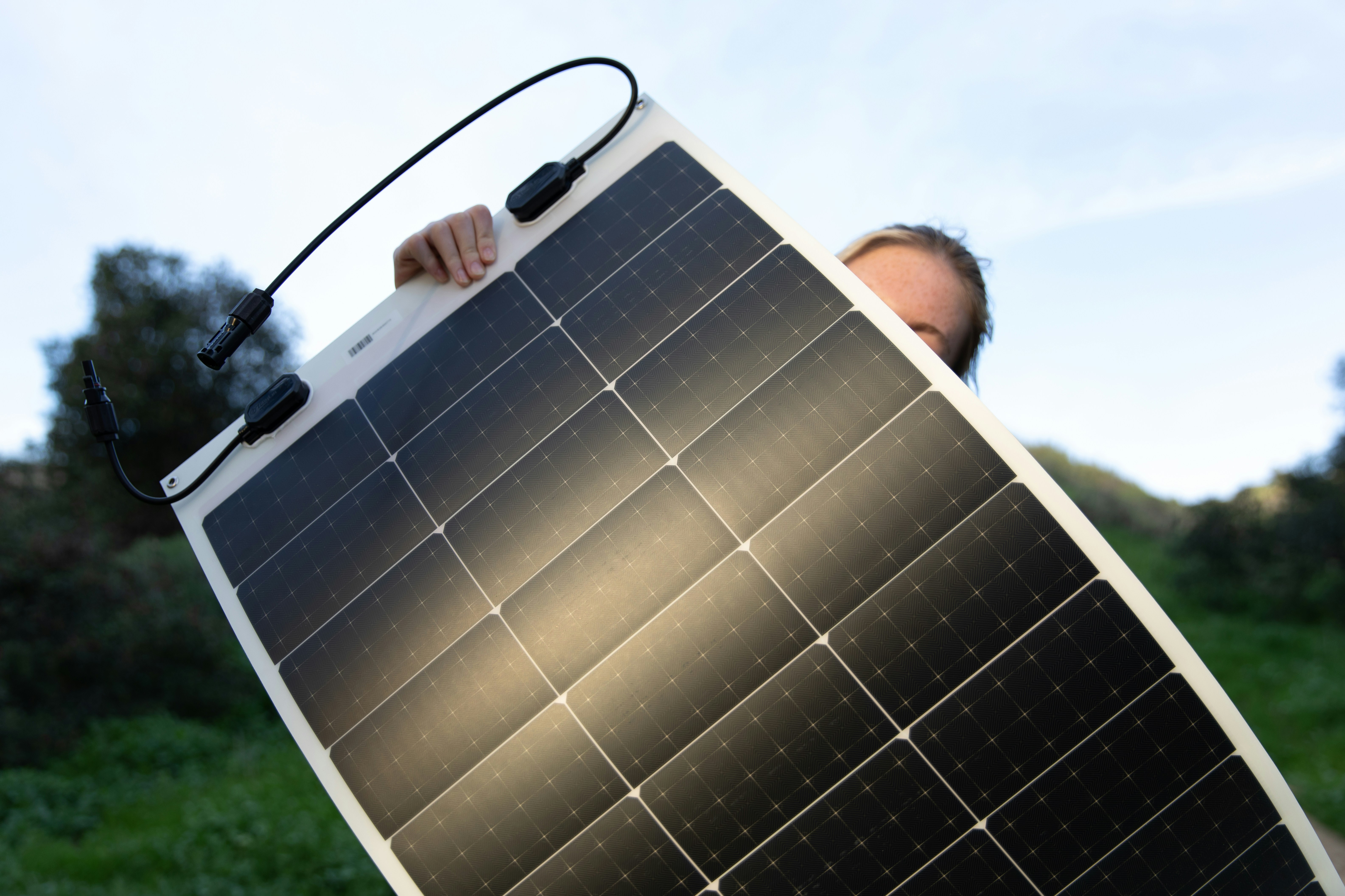 Solar panels on a balcony in the UK